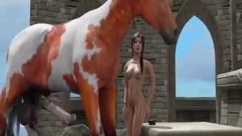 Animated zoo sex with Lara Croft