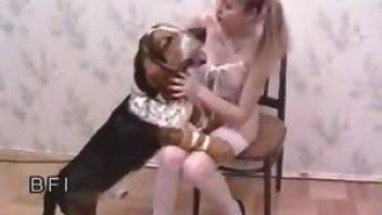 Girl having sex with dog zoophile XXX