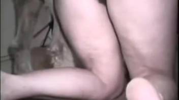 Complimentary animal sex featuring an extremely aroused blond woman