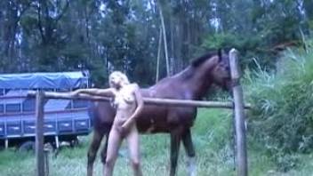 Horse fuck clip with two cute babes